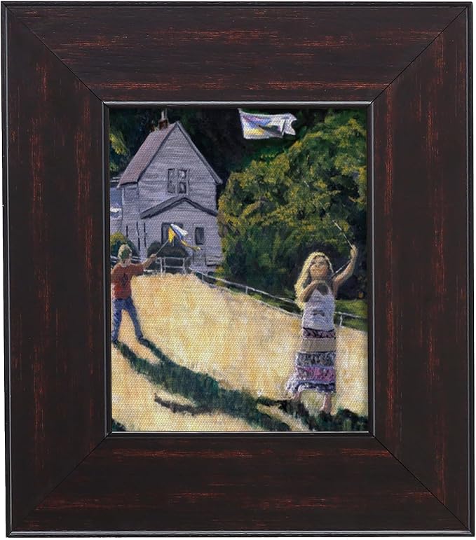 CANFRAVAS DIY Wood Plein Air Frame for Canvas 24x36, 3.1" Wide Antique Canvas Frames, Vintage Floater Frame, Antique Floating Frames (24"x36", Black Walnut)