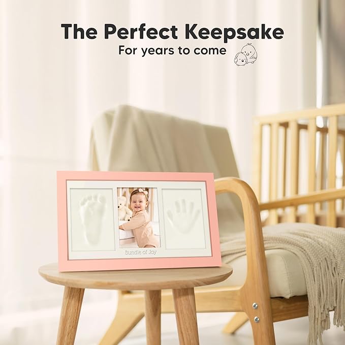 KeaBabies Baby Hand and Footprint Kit and First 5 Years Baby Memory Book Journal - Kids Prints Duo Photo Frame for Newborn - 90 Pages Hardcover First Year Keepsake Milestone Book for Boys, Girls