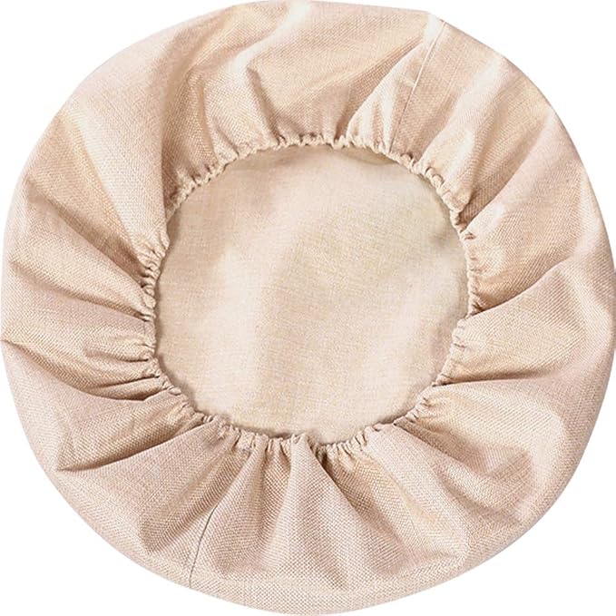 Round Floor Pillow Cover Tatami Floor Cushion Cover Straw Japanese Futon Cover Meditation Seating Ottoman Throw Protector for Living Room Indoor Outdoor Beige,23.62 inches