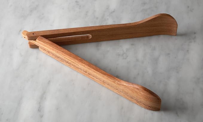 Ironwood Gourmet Acacia Wood Salad Bowl, Salinas Extra Large 16" x 8" Salad Bowl and Spring Salad Tongs Set