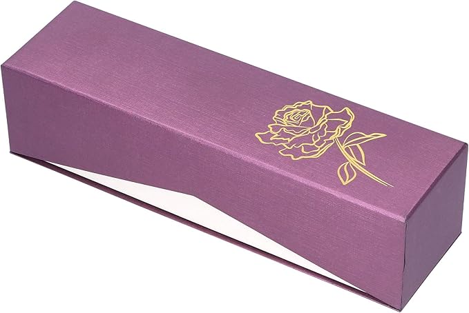 Red Rose Dipped Gold, Golden Plated Eternal Rose Flower with Crystal Stand for Her, Gift for Wife Mom Girlfriend Daughter