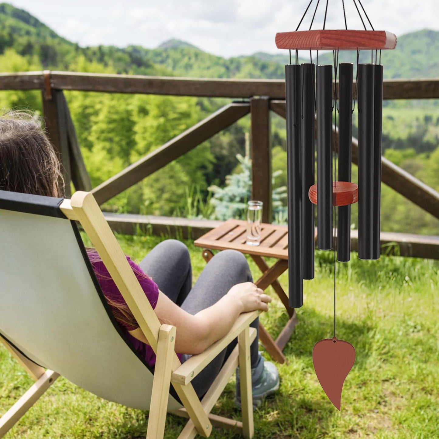 Wind Chimes for Outside, Memorial Wind Chimes with 6 Long Metal Tubes, Sympathy Wind Chime with Sound, Perfect for Garden, Patio and Yard