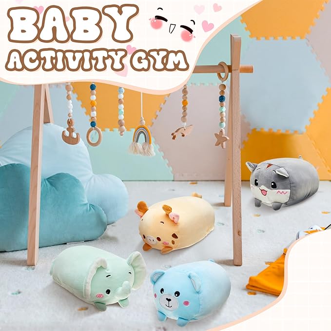 Leitee 4 Pcs Stuffed Animals Plush Bulk 8 Inch Cute Plushies Toys Plush Pillow for Boys Girls Birthday Gifts Box Toys for Classroom Prize Kids Party Favors Valentines Gifts in Bulk (Vivid Style)