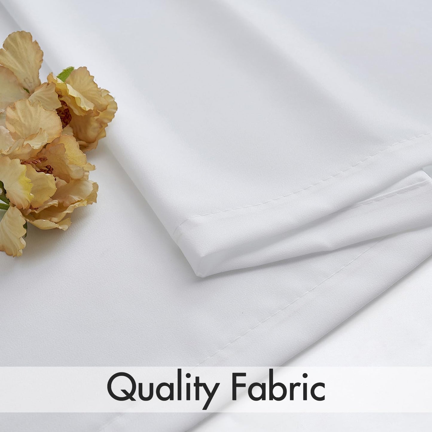 MIULEE White Privacy Sheer Curtains That Let Light in Non-See-Through Semi Sheer Curtains Light Filtering Window Curtain Drapes for Living Room Bedroom 42 X 92 Inches Long 2 Panels Set