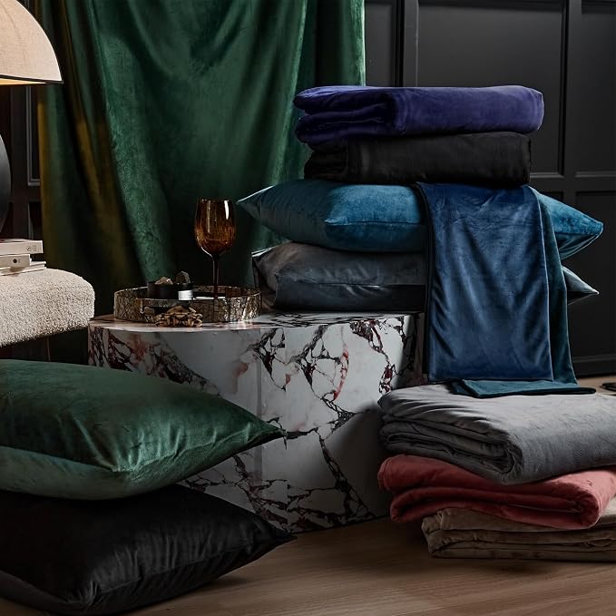 WARMDERN Emerald Green Duvet Cover Queen Size Flannel Duvet Cover Bedding Sets, 3pcs Ultra Soft Luxury Textured Modern Duvet Covers with Zipper Closure(Emerald Green, Queen)