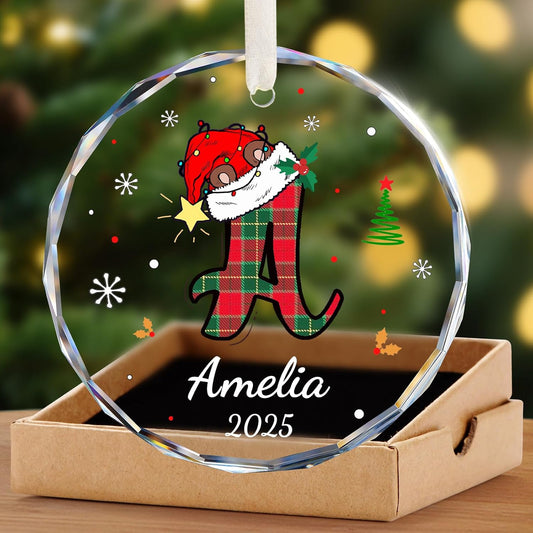 Personalized Christmas Ornaments 2025, Name Ornaments for Christmas Tree, Custom Initial Christmas Ornament for Kids and Adults, Stocking Name Tags