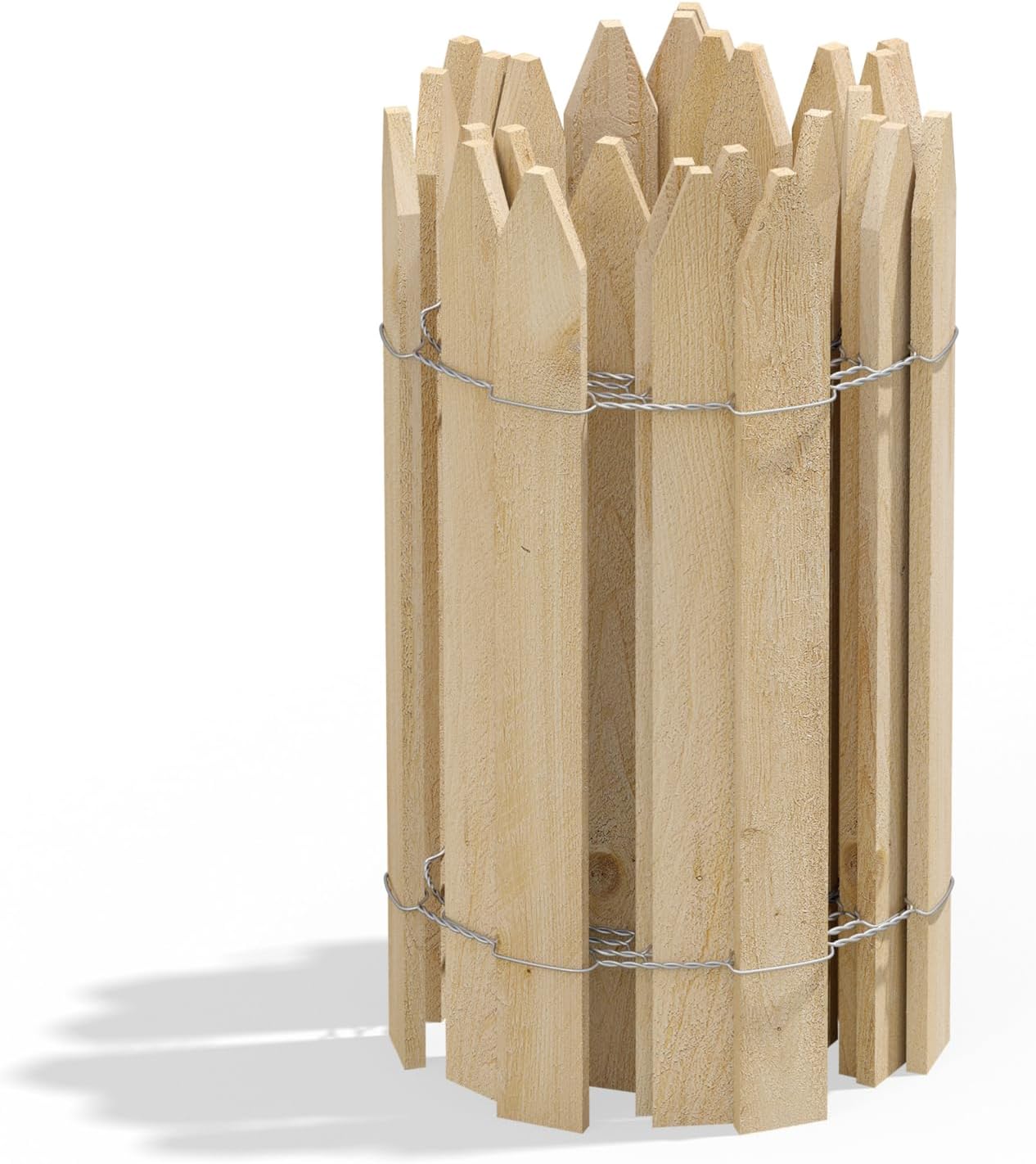 Greenes Fence Cedar Wood Garden Picket Fence 16" H x 8' L (2-Pack, 16' Total)