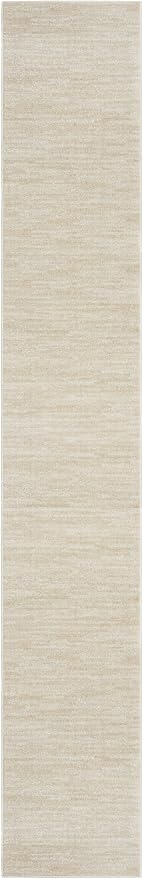 Nourison Home Nourison Essentials Ivory Beige 2'2" x 20' Area Rug - Easy Clean, Non Shedding, Bed Room, Living Room, Dining Room, Kitchen (20' Runner)