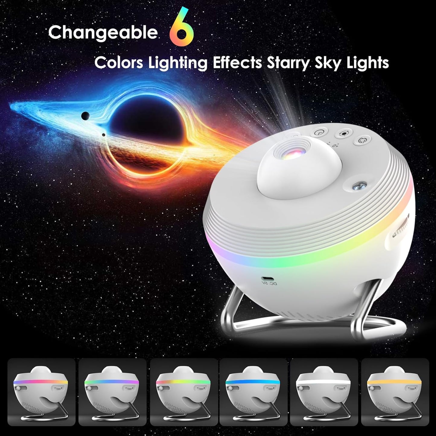 Elec3 Planetarium Star Projector, Meteor Galaxy Projector for Bedroom with 12 Slides Discs, Multicolor Light Effects, Nebula Projector Lamp Starry Sky Night Light Projector for Kids Teens Adults