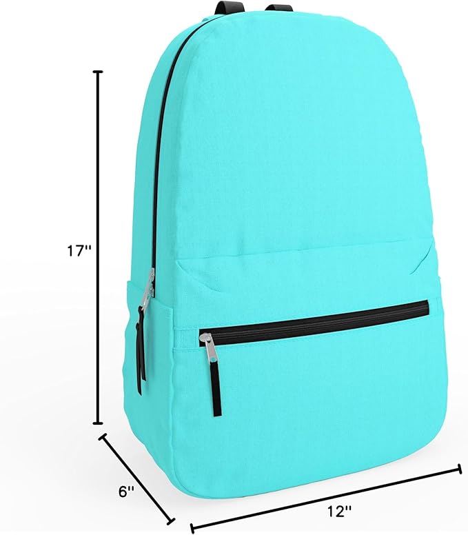 30 Pack Bulk Backpacks, Wholesale 17-Inch Lightweight Bookbags for Kids, Adults, School, Classroom, Travel, Gym Supplies with 1 Large, 1 Small Pocket, Perfect for Events, Corporate Bundles, Black