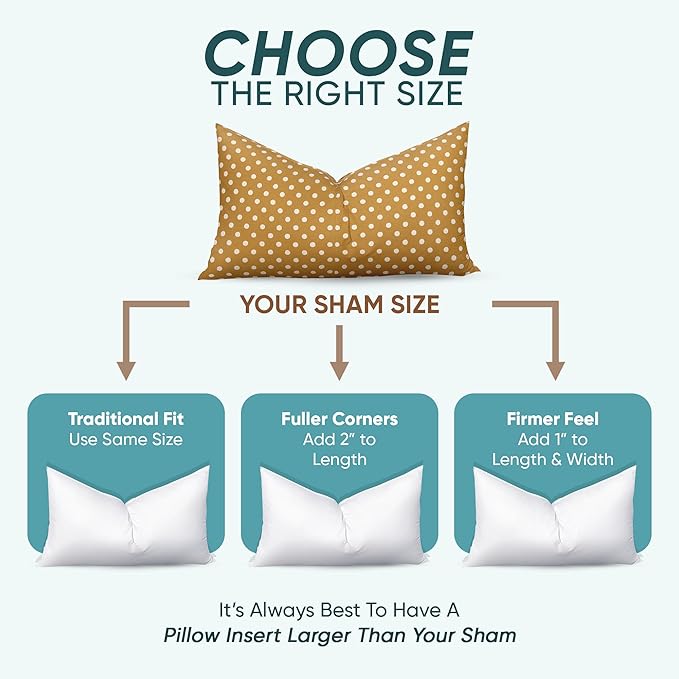 Pillowflex Synthetic Down Pillow Insert - 16x30 Down Alternative Pillow, Ultra Soft, Large Rectangle Body Sleeping Pillow, Lumbar, Long, Back - 1 Decorative Pillow Form