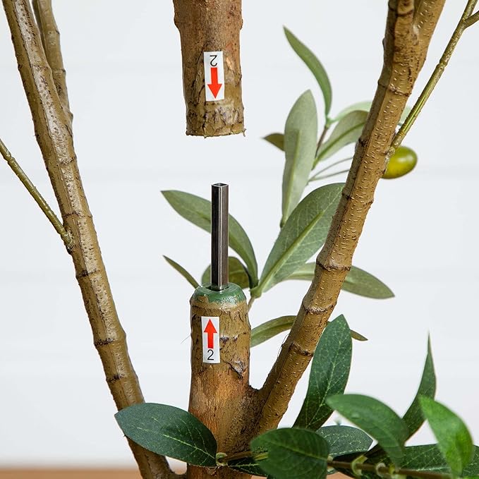 Potted Olive Artificial Tree - 8' - Green