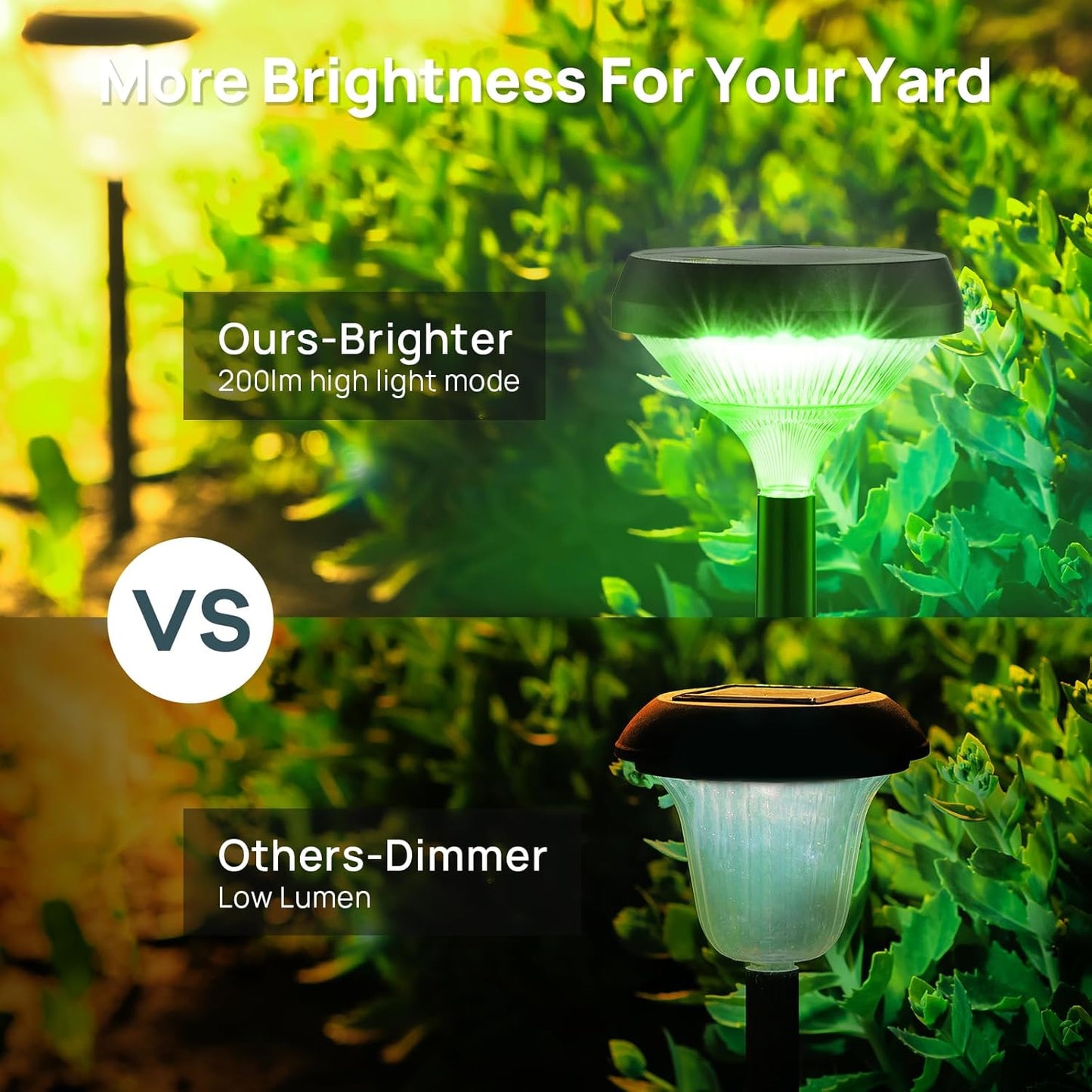 Linkind Solar Pathway Lights 8 Pack, Color Changing Halloween Decorations Outdoor Waterproof, Multicolor Warm Cool White Solar Halloween Lights for Walkway Yard Garden Landscape