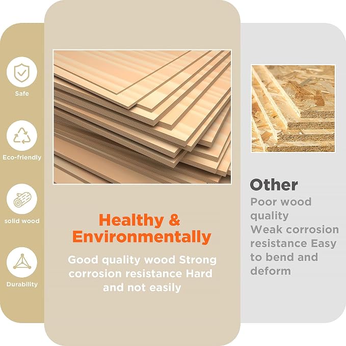 2" Slats Wood Blinds for Indoor Windows: Solid Wooden Blackout Blinds & Shades,Black Out Privacy Horizontal Blinds for Home Bedroom Bathroom Living Room Windows and Doors 33.5" WX48 H Beige