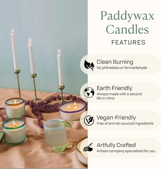 Paddywax La Playa, Salted Blue Agave Scented Candle in Reusable Hand-Blown Bubble Glass, Soy Wax Candle with Approx. 40 Hour Burn Time, Decorative Gift Candle for Home, Salted Blue Agave, 9 oz