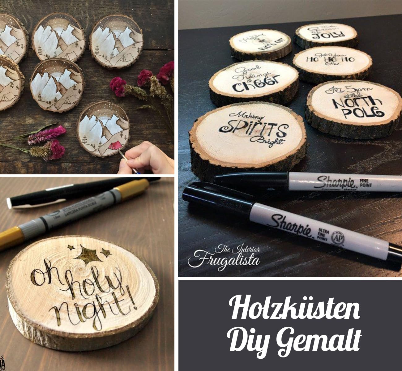 30 Pcs Wooden Discs for Crafts，3.1''-3.5'' Wood Circles for Crafts, Wood Slices for Painting DIY Christmas Ornaments Party Wall Home Wedding Decor