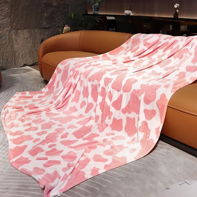 GEULAY Queen Blanket for Bed, Extra Large Full Size Pink Fleece Throw Blanket for Bedroom Living Room, Pink Gifts for Women, Couples, Colleage Girls 90" x 90"
