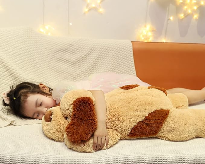 YESGIRL 26.8 inch 5 lbs Dog Weighted Stuffed Animals, Large Weighted Plush Animal, Cute Plush Toy Pillow, Gifts for Adults, Kids, Boys and Girls