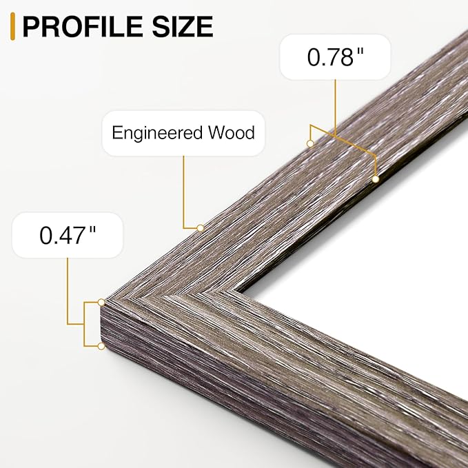 Vittanly 15 Pack Picture Frames Collage Wall Decor for Mounting or Tabletop Display, Gallery Frame Set for Family, Multi Sizes Including 3pcs 8x10, 6pcs 5x7, 6pcs 4x6, Dark Grey
