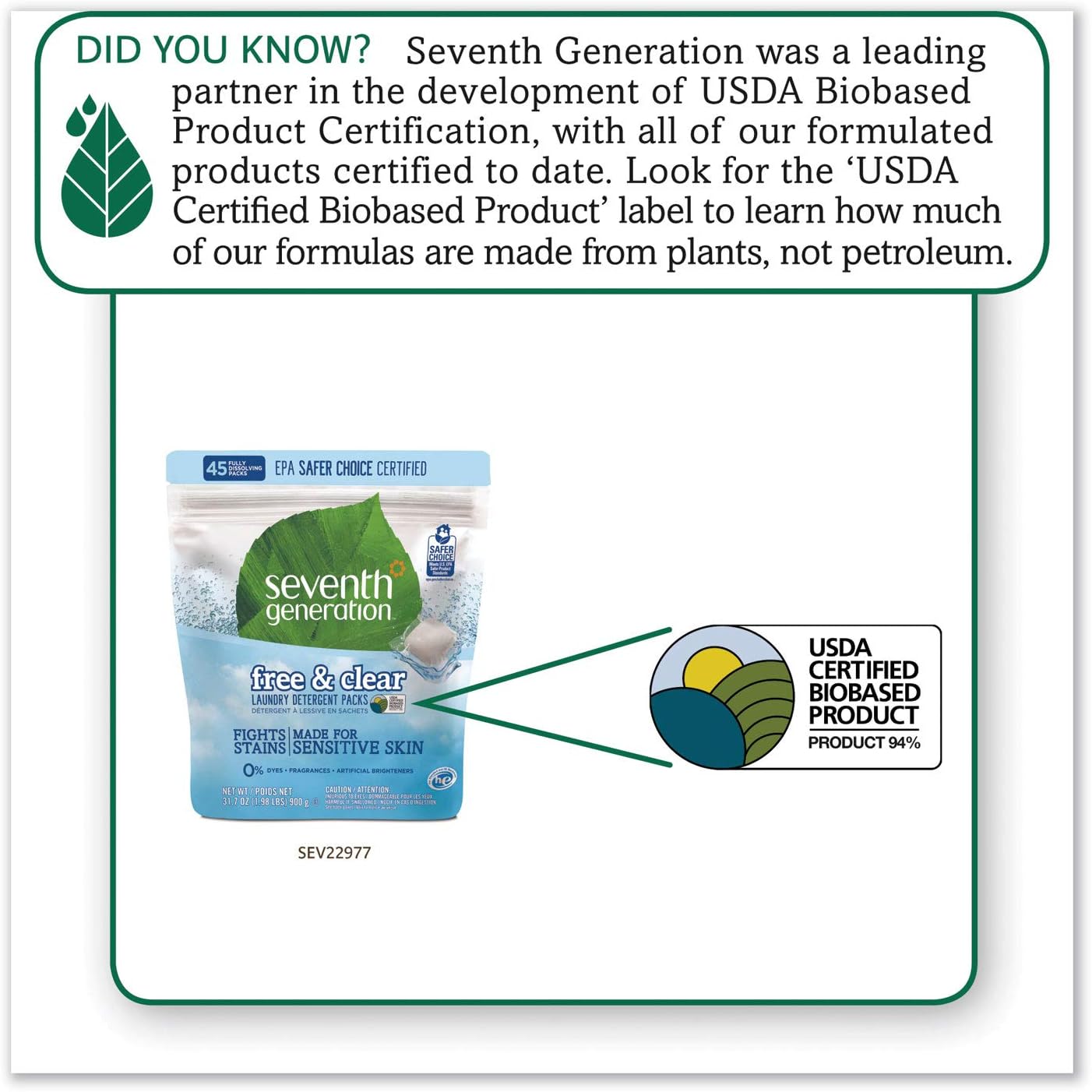 Seventh Generation Laundry Detergent, Citrus & Cedar, 8 Count, Powder