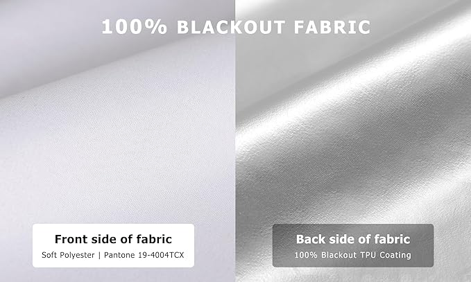 LazBlinds 100% Blackout Roller Shades, No Tools No Drill Cordless Blinds for Windows, Thermal Insulated UV Protection Privacy Window Shades for Bedroom (48''W x 72''H, White Silver)