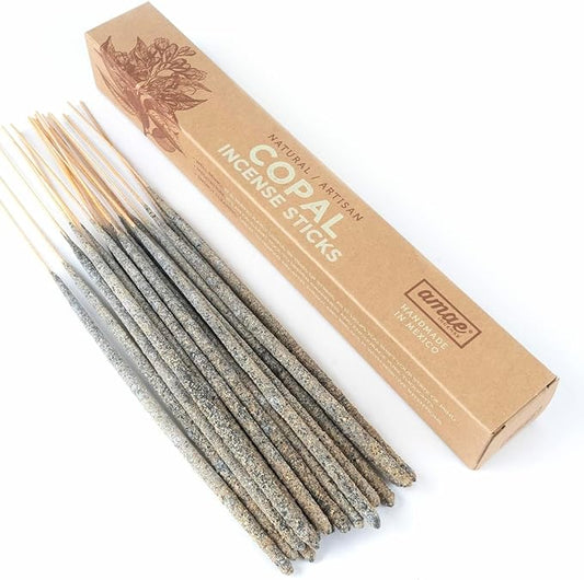 Mexican Copal Incense Sticks, Traditional Sacred Resin, 20 Sticks, White Copal Incense.