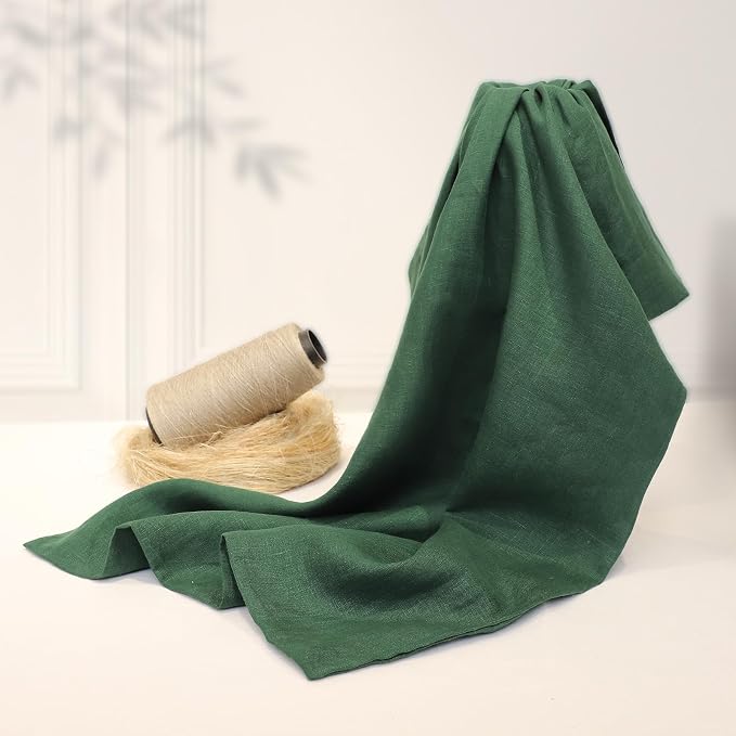 Linen Pillow Cases King Size Set of 2,100% French Linen Pillowcase Soft Breathable Envelope Pillow Cover Home Decor Gift for Women(Ink Green,20x40)
