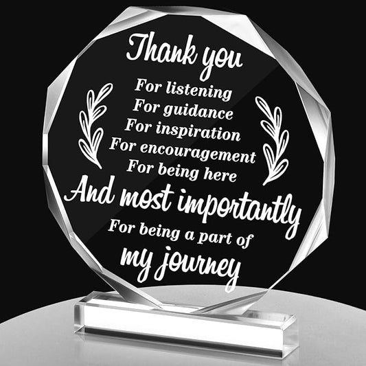 Yinder Thank You Gifts for Women Appreciation Gifts for Coworker Employee Nurse Teacher Leader Boss Inspirational Quotes Acrylic Desk Decor for Home Office Farewell Retirement