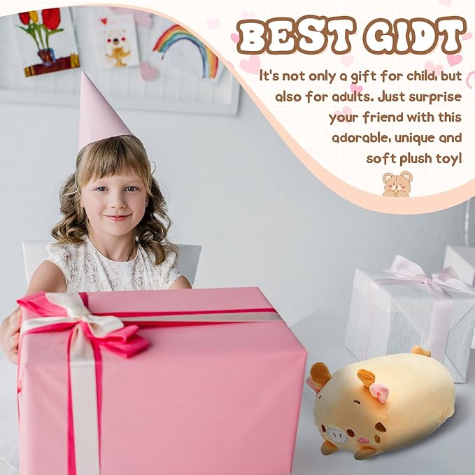 Leitee 4 Pcs Stuffed Animals Plush Bulk 8 Inch Cute Plushies Toys Plush Pillow for Boys Girls Birthday Gifts Box Toys for Classroom Prize Kids Party Favors Valentines Gifts in Bulk (Vivid Style)