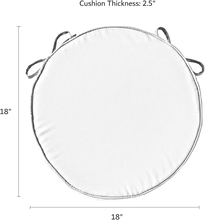 Greendale Home Fashions Outdoor 18-inch Round Reversible Seat Cushion, 2-Pack, Foliage 2 Count