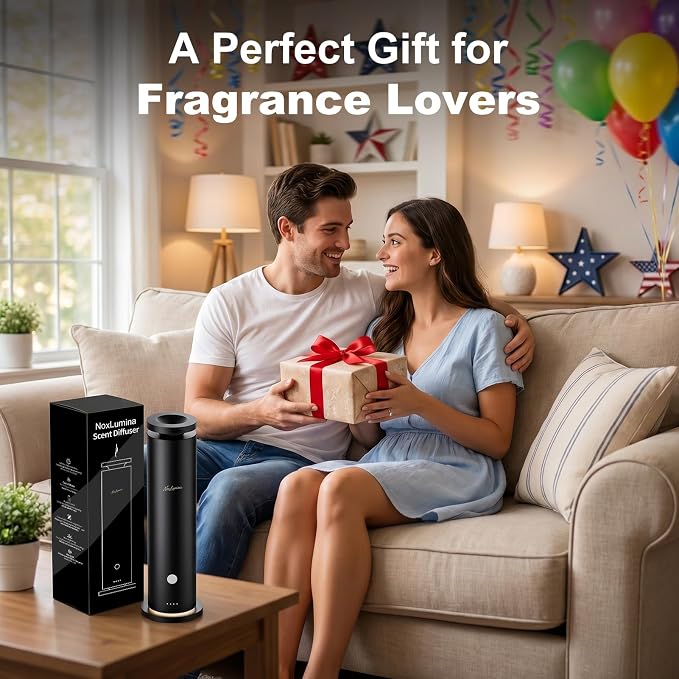 Waterless Diffuser Pro with 5 Scent Oils, Luxury Hotel-Class Essential Oil Diffuser Aromatherapy Machine with 1500 Sq Ft Cover, 6 Mist, 4.06Oz Diffusers for Home Large Room Hotel SPA - Black