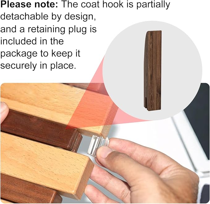 Coat Rack Wall Mount Wood, Coat Hooks Wall Mounted Wooden with 4 Flip-Down Hooks,Farmhouse Home Decor Living Room as Housewarming Gifts,Thank You Gifts,Birthday Gift for Women,Mother,Mom,Wife.