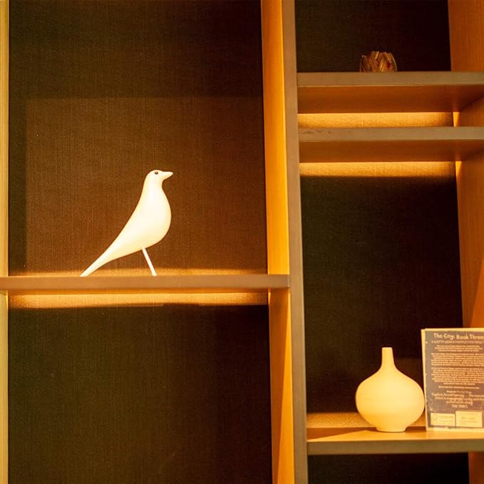Mid-Century House Bird Home Decor - Room Decor Adornment for Hotel Restaurant Cafe Office Desk Dove Ornament, Arts Pigeon Gifts (White)