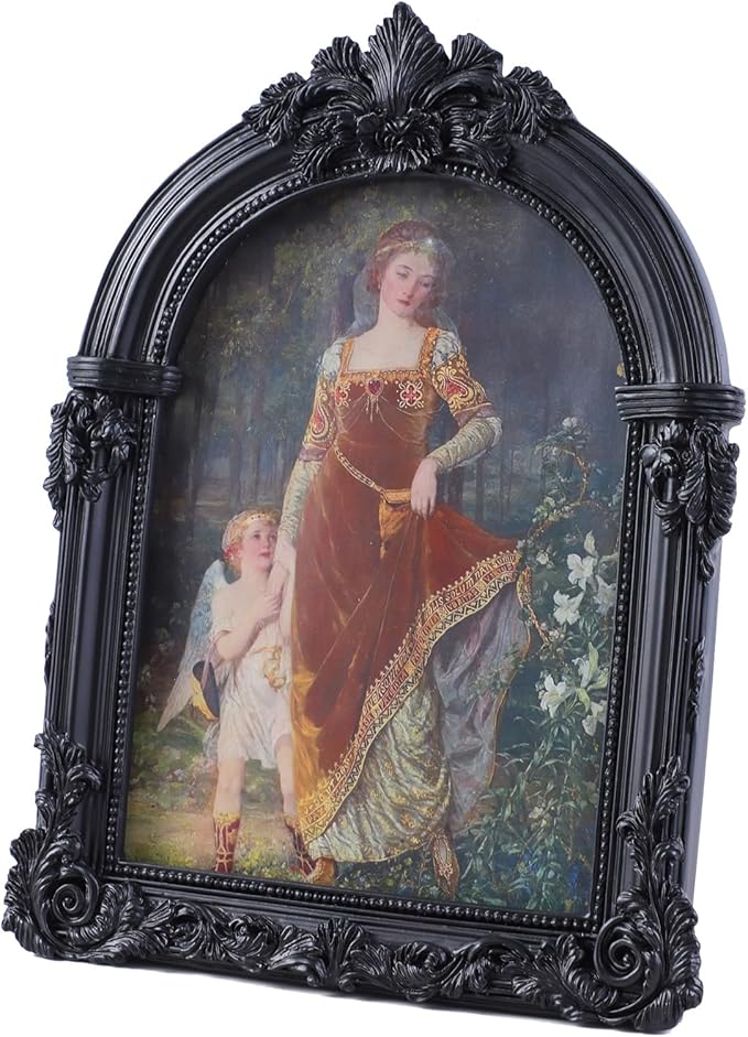 Black Antique Picture Frames 5x7 Ornate Arched Vintage Picture Frames with Glass Front for Wall Hanging and Tabletop Photo Gallery Wall Decor Vintage Home Decor