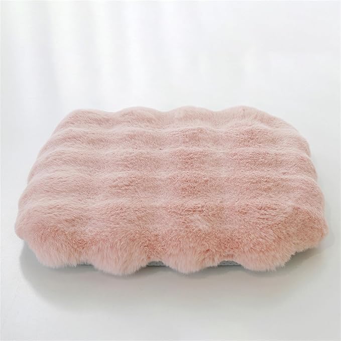 Lifup Square Chair Pads Memory Foam Seat Cushion Soft Cozy Plush Non Slip Thick Pad with Ties and Removable Cover for Dining Room, Office Pink 14 x 14 Inch