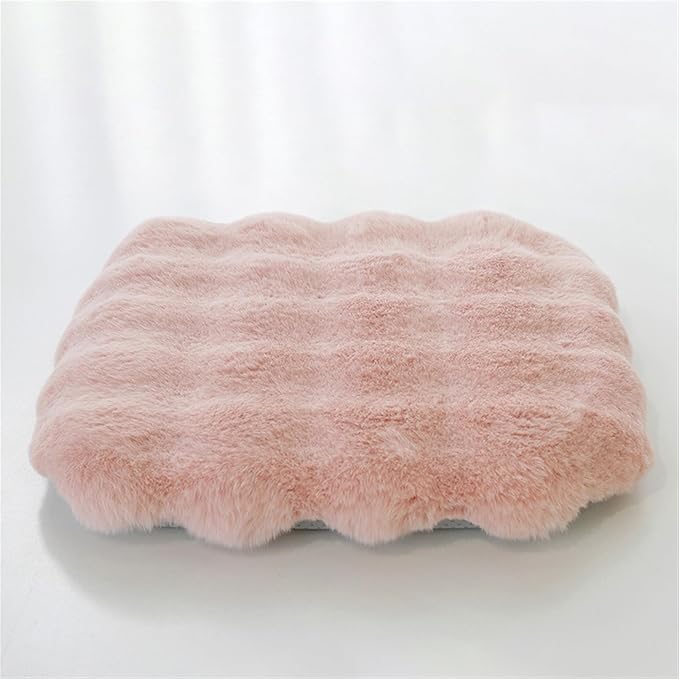 Lifup Square Chair Pads Memory Foam Seat Cushion Soft Cozy Plush Non Slip Thick Pad with Ties and Removable Cover for Dining Room, Office Pink 20 x 20 Inch