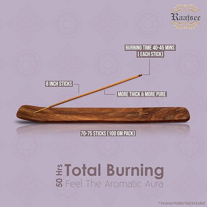 Dragon Blood Incense Sticks, 100%-Natural Charcoal Free Organic Non Toxic Clean Burning Handmade Insence Sticks 100 gm Pack, Meditation Gifts – Spritual Cleansing