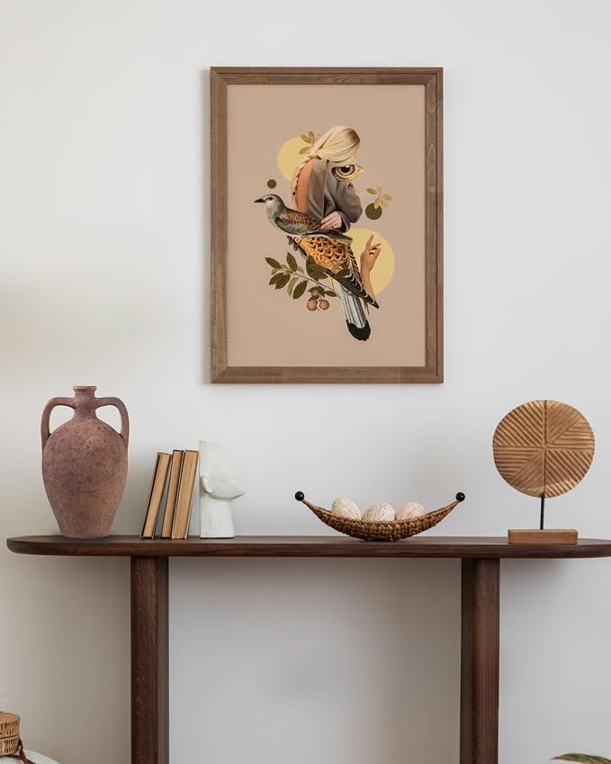 UPWOIGH 13.8in Terracotta Vase with Handles | Rustic Brown Finish, Distressed Ceramic Texture, Amphora Style, Pampas Grass Display, Mediterranean Farmhouse Décor