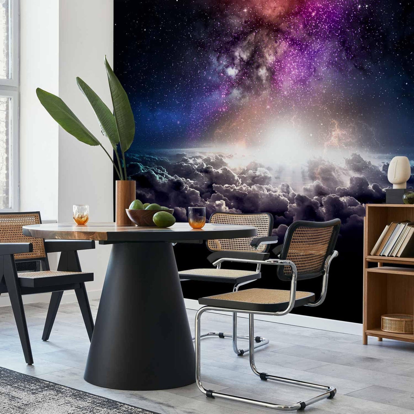 artgeist Premium Wall Mural Galaxy 177x124 in - Non-Woven Wallpaper Fleece Wall Decor Photo Print Picture Image Design Home Mural Cosmos Sky Star Cloud Purple i-A-10009-a-a