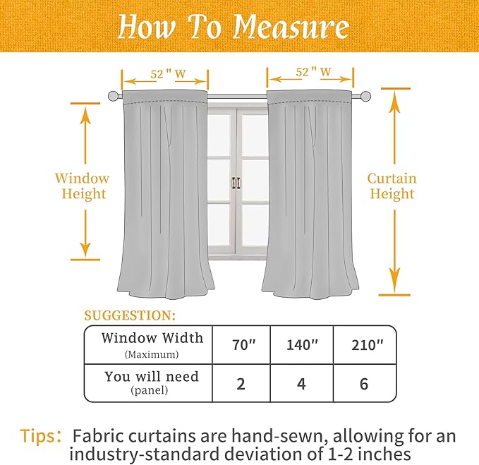 LAMIT Faux Linen Curtains 63 inches Long for Bedroom, Rod Pocket Thick Linen Drapes Light Filtering Privacy Window Spring Decor Curtains for Living Room, 2 Panels (52 x 63 Inch, Green)