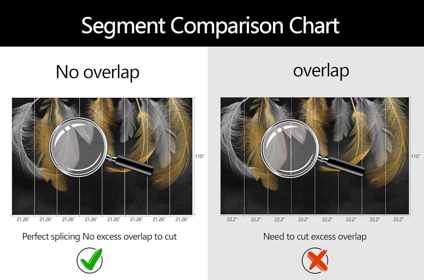 WFBHUA-Modern Gold Feather Wallpaper Large Art Dark Background Wall Mural for Living Room Bedroom (Not Peel and Stick)