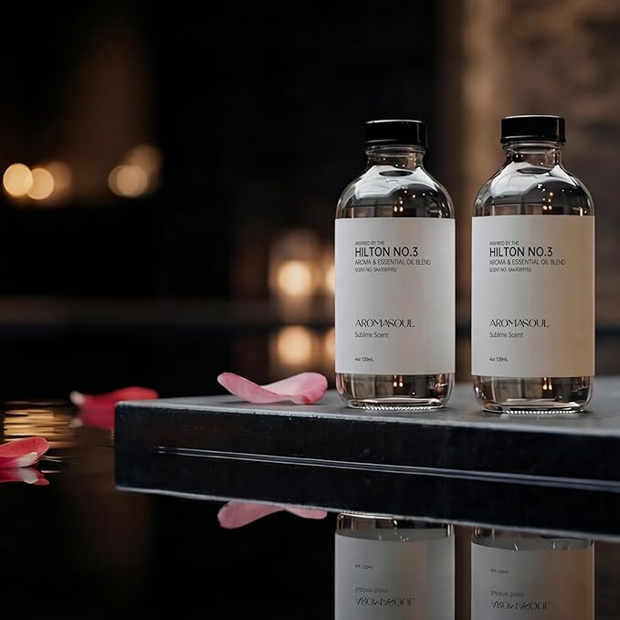 Hotel Diffuser Oil Inspired by Hilton Scent - Premium Fragrance Oil for Ultrasonic and Waterless Diffuser - 120 mL, 4 fl oz