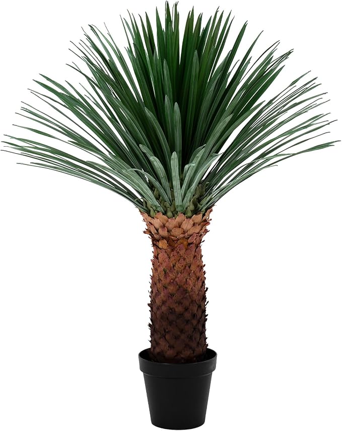 4FT Artificial Agave Plant in Black Pot, 48 Inch Tall Faux Agave Succulent with Realistic Foliage, Fake Floor Plant for Indoor Outdoor Front Porch Patio Home Office Hotel Desert Style Decor