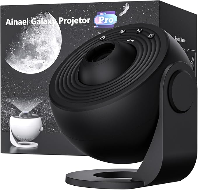Galaxy Projector, Star Projectors Home Planetarium Space Ceiling Starry Sky Night Light with 3 HD Glass Slides, Galaxy Projector Pro for Kid Adult Bedroom Birthday Gift