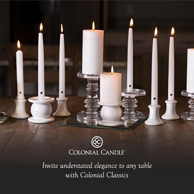 Colonial Candle Classic Tapers, 8-Inch, Mulberry - Pack of 12