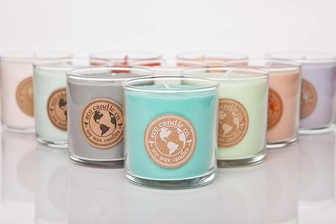 ECO CANDLE CO. Recycled Candle, Baby's Butt, 6 oz. - Scents of Lavender, Baby Powder, & Vanilla - 100% Soy Wax, No Lead, Kraft Paper Label & Lid, Hand Poured, Made from Midwest Grown Soybeans