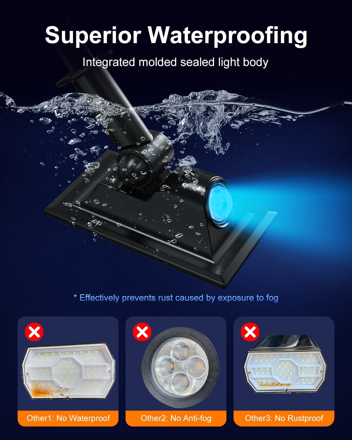 6 Pack Color Changing Solar Power Spot Lights for Halloween Decorations, Skeletons, Tombstones, Ghost, Outdoor Waterproof LED Landscape Spotlight Lamp for Outside Yard, Tree, Flag, Garden, Statues