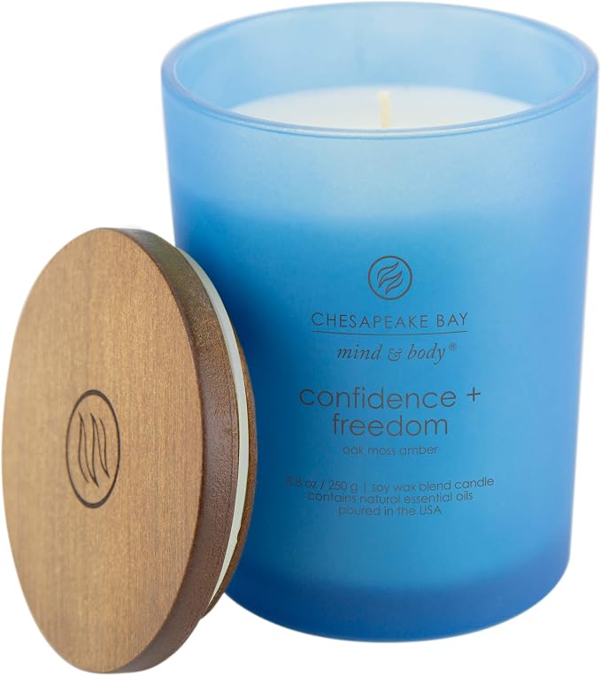 Chesapeake Bay Candle Scented Candle Confidence + Freedom (Oak Moss Amber) Medium Home Décor 8.8oz (Pack of 4)