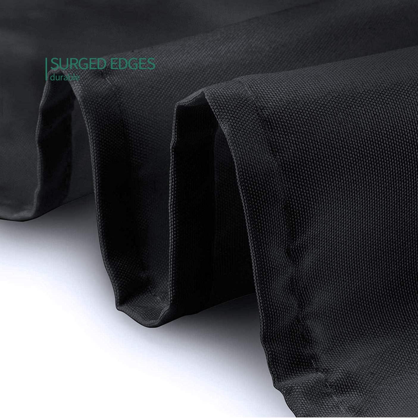 Surmente Black Tablecloth for Round Tables, 108-inch Round Table Cloths for Weddings, Banquets, or Restaurants