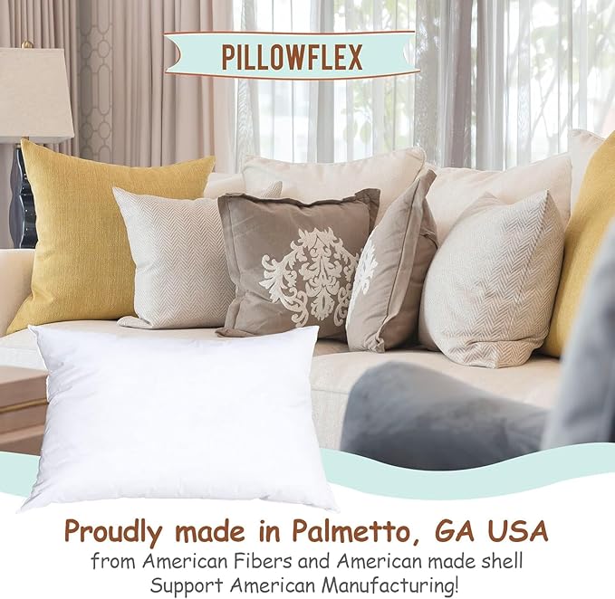 Pillowflex Synthetic Down Pillow Insert - 12x32 Down Alternative Pillow, Ultra Soft, Large Rectangle Body Sleeping Pillow, Lumbar, Long, Back - 1 Decorative Pillow Form